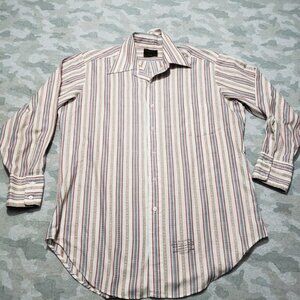 Vintage Sears Perma Prest Sears Shirt Mens XL Red Pearl Snap Long Sleeve